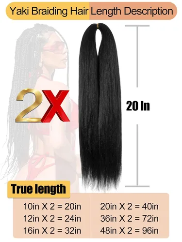 Vista 7 de Cabello trenzado burdeos, 10 pulgadas, 4 paquetes Cabello preestirado, trenzas de ganchillo cortas y rectas, textura Yaki, fibra sintética