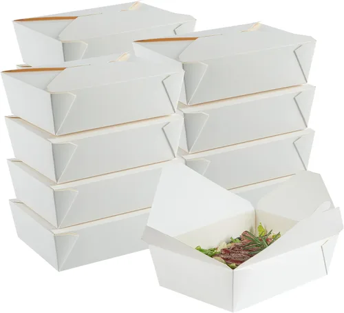 Vista 63 de Restaurantware Bio Tek - Cajas para llevar de 30 onzas, 200 loncheras para llevar, cierre de tabulación, resistentes al calor, desechables, de papel