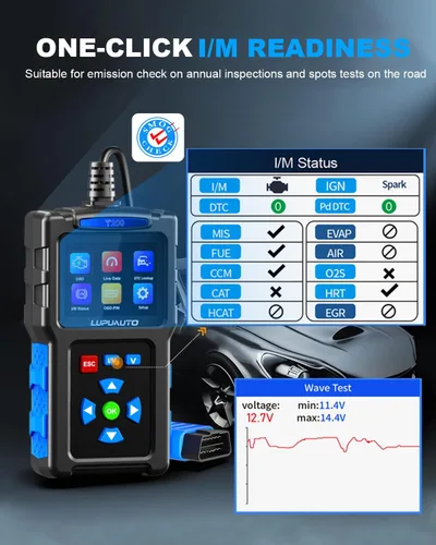 Vista 4 de Herramienta de diagnóstico del escáner T200 OBD2, lector de códigos de coche OBDII, lectores de código de motor de verificación de vehículos