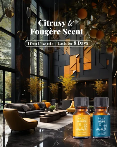 Vista 5 de VTS - Juego de difusor sin agua con aroma de hotel, las 6 mejores mezclas de aceites de aromaterapia para difusores, ambientador de fragancia