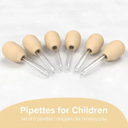 Vista 2 de Inspire My Play 6 x Goteros Líquidos Naturales para Manualidades Infantiles - Pipetas de Juego Sensorial para Niños - Juguetes y Accesorios de Juego