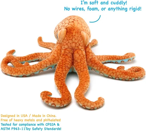 Vista 5 de TigerHart Olympus El Pulpo - Peluche de 18 Pulgadas