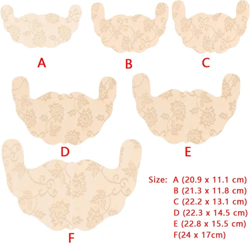 Vista 4 de Knhorfad 10 pares de fundas adhesivas en forma de U para pezones de encaje, autoadhesivas, desechables, sin tirantes, brasier invisible