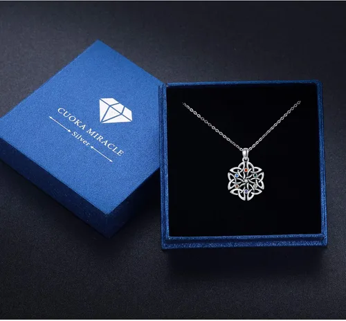 Vista 9 de CUOKA MIRACLE Collar de cruz con dije de corazón infinito, collar de plata de ley 925 con cadena delicada, joyería de 18 pulgadas, regalo de Navidad