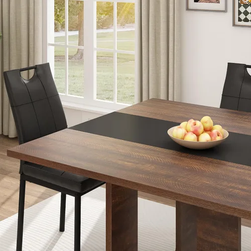 Vista 7 de Squireewo 70IN- Mesa de comedor para 6 personas, impermeable, gruesa