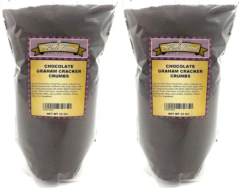 Vista 3 de Migas de galletas Graham de chocolate, tamaño a granel (bolsa de pie resellable de 2 libras)
