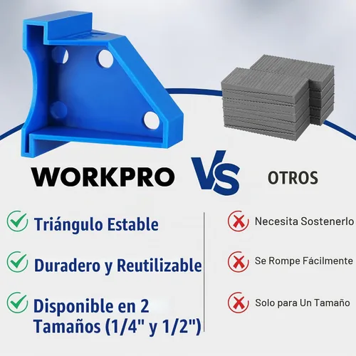 Vista 3 de WORKPRO Paquete de 24 espaciadores de piso, herramienta de instalación de pisos laminados 2 en 1