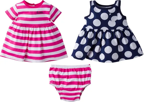 Vista 3 de Gerber Baby Girls' 3-Piece Dress and Bloomer Set