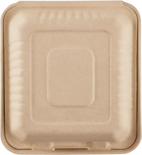 Vista 9 de KARAT EARTH Clamshell - Recipientes de alimentos para llevar [9 x 9 pulgadas, 200 unidades] 3 compartimentos Contenedores compostables