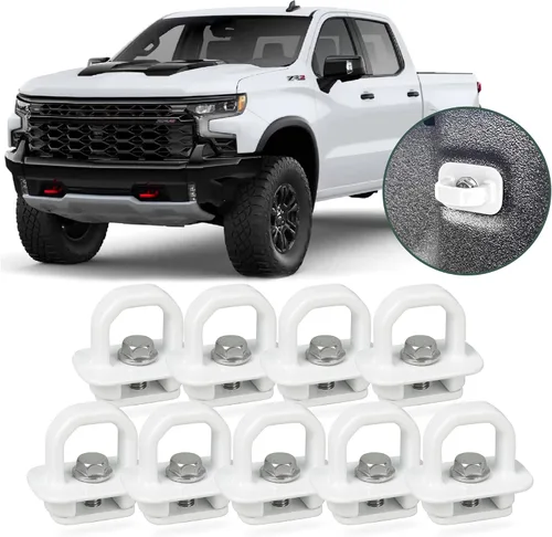 Vista 12 de Anclajes de sujeción de aluminio Phamyor para caja de camión, enganche lateral para pared para Chevy Silverado/GMC Sierra 2007-2023, Chevy
