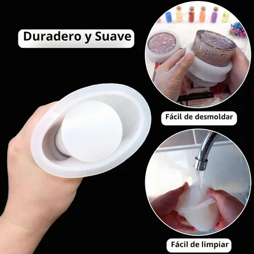 Vista 3 de MOUGIGI Moldes de resina - Moldes para botellas y cajas de joyería para decoración de resina de bricolaje
