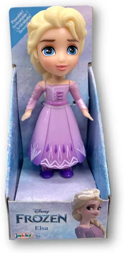 Vista 5 de Amarina Empaquetado en caja transparente para regalo, mini muñeca de 3.5 pulgadas, elige entre los 14 personajes de Frozen de estilo (ELSA Lila)