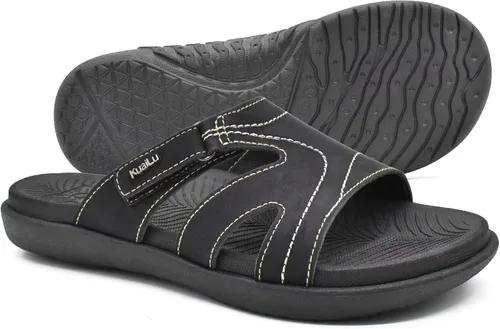Vista 7 de KuaiLu - Sandalias ortopédicas de moda para mujeres, ligeras, tipo tenis deportivos, con plantilla de goma suave. Sandalias con cierre tipo slip-on