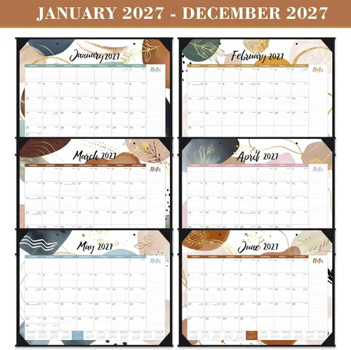 Vista 5 de 2027 Desk Calendar - Desk Calendar 2027 Large 22x17, Jan. 2027 - Dec. 2027