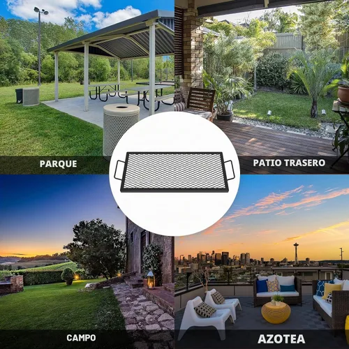 Vista 6 de onlyfire - Rejilla rectangular resistente con diseño de marcas en X