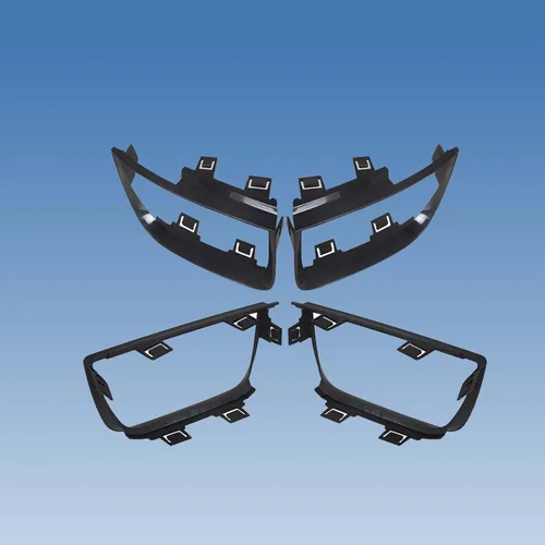 Vista 2 de WFLNHB Juego de 4 cubiertas de bisel de luz trasera de repuesto para Chevy Camaro LT LS SS 2010-2013 biseles negros brillantes para el lado