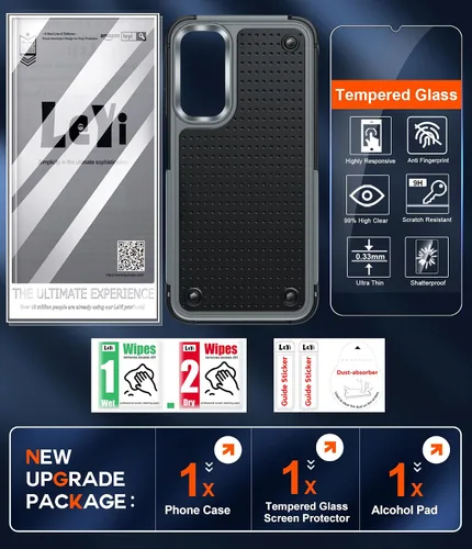 Vista 8 de LeYi Funda compatible con Samsung A25-5G: Funda para Galaxy A25 con protector de pantalla, resistente de doble capa anti arañazos, parte trasera