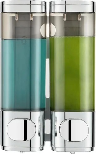 Vista 11 de Dispensador de ducha Pollock - Dispensador de champú y acondicionador sin taladro de 1 cámara para baño, de gran capacidad, negro