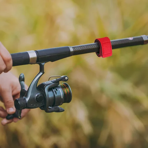Vista 9 de Accesorios de pesca, 10 unidades, cañas de pescar, cinturón elástico para caña de pescar, correas de caña de pescar para caña de mosca, caña