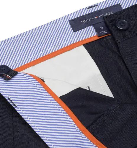 Vista 3 de Tommy Hilfiger Flat Front Twill Blend Shorts, Kids School Uniform Clothes for Little Or Big Boys with Husky and Slim Sizes