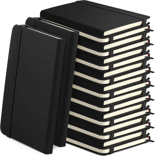 Vista 11 de Honoson 20 Pack Lined Journal Notebooks A5 Hardcover Executive Notebook 5.5" x 8.3" PU Leather Wide Ruled Journals Bulk with Elastic Band for Home