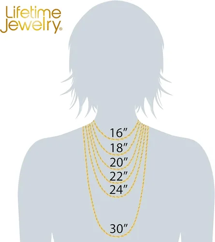 Vista 6 de LIFETIME JEWELRY - Collar de cadena de 0.118in, chapado en oro de 24 quilates