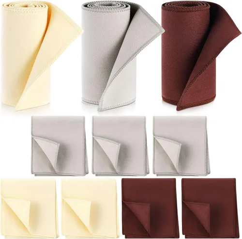 Vista 8 de 10 piezas de kit de paños para pulir zapatos con aplicadores para brillo, paños de limpieza para zapatos de cuero y botas, paños de microfibra