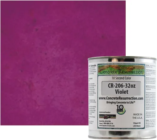 Vista 14 de Tinte profesional para hormigón de secado rápido, fácil de usar. Tinte de acetona Concrete Resurrection de 10 segundos color 32 oz (ámbar)