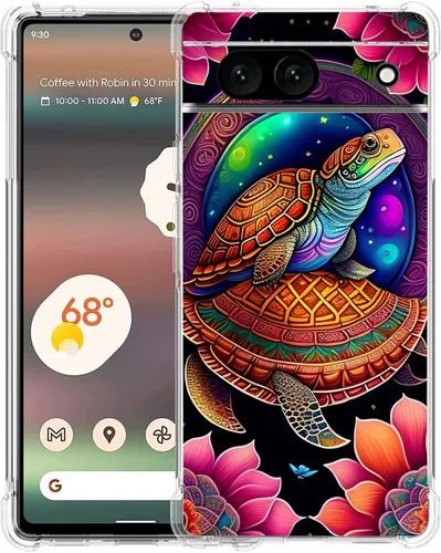Vista 9 de Funda para Google Pixel 7a, diseño de mariposas azules, rosas, protección contra caídas, a prueba de golpes, TPU de cuerpo completo, resistente a