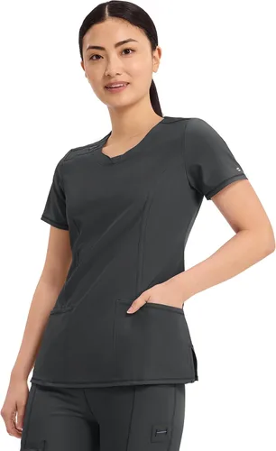 Vista 10 de Cherokee Infinity - Camiseta médica con cuello redondo y 3 bolsillos para Negro