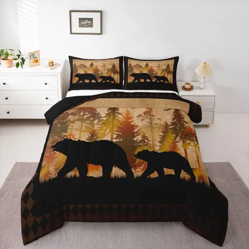 Vista 16 de Erosebridal Juego de edredón con temática de pesca, juego de ropa de cama rústica de granja tamaño individual para niños, adolescentes y adultos