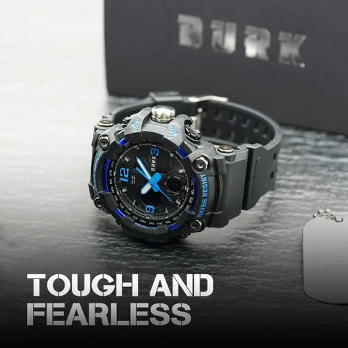 Vista 5 de BURK 1742 Mens Watches Multifunction Watch Men Sports Wristwatches Military Shockproof Fashion Digital Waterproof