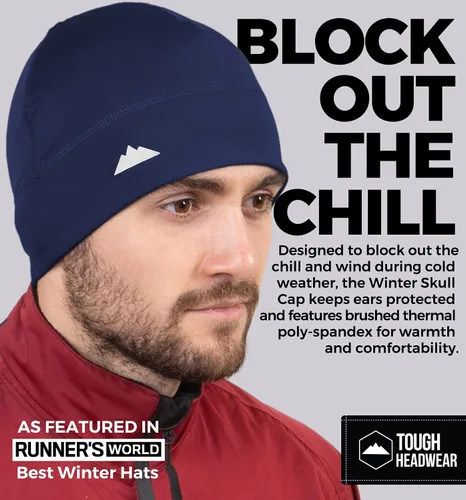 Vista 2 de Gorro térmico de invierno con forro de casco para correr, gorro de ciclismo para invierno, rendimiento de absorción de humedad