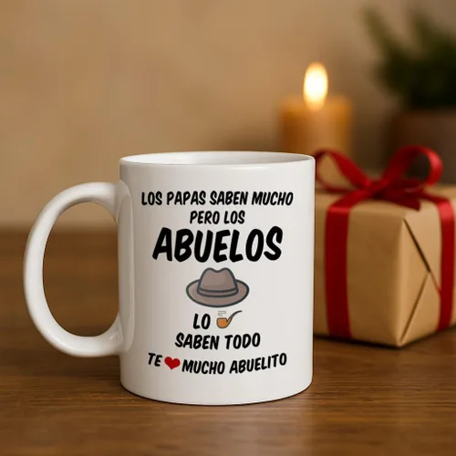 Vista 8 de Casitika Regalos para el Mejor Abuelo del Mundo. Taza de café Abuelito de 11 oz. Copas de abuelo en español. Taza de Regalo del Día del Padre