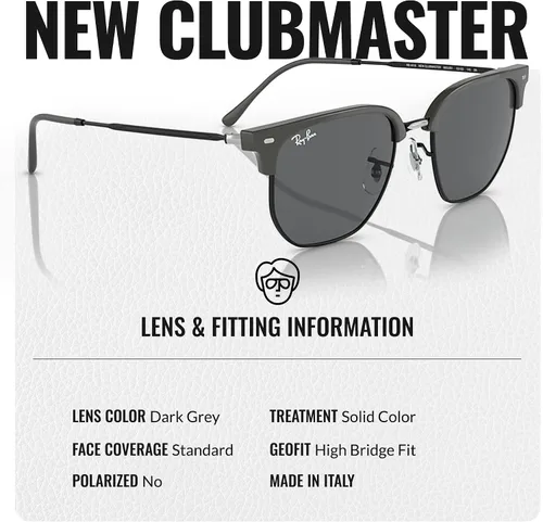 Vista 29 de Ray-Ban RB4416 NEW CLUBMASTER - Gafas de sol de forma cuadrada redonda con kit oficial de gafas