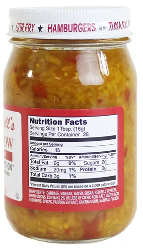 Vista 2 de GOLDING FARMS Mrs. Campbell's Chow Chow Chow - Un tarro de 16 oz de cada uno: caliente y dulce