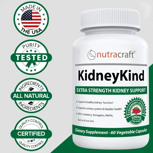 Vista 4 de Nutracraft KidneyKind #1 Suplemento de apoyo renal y desintoxicación Limpieza renal para la salud de la vejiga y urinaria Buchu, enebro, Uva