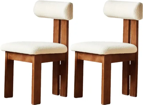 Vista 12 de Sillas de comedor modernas tapizadas, sillas de cocina con marco de madera maciza, silla de sala de estar, cómodo soporte de respaldo alto para sala