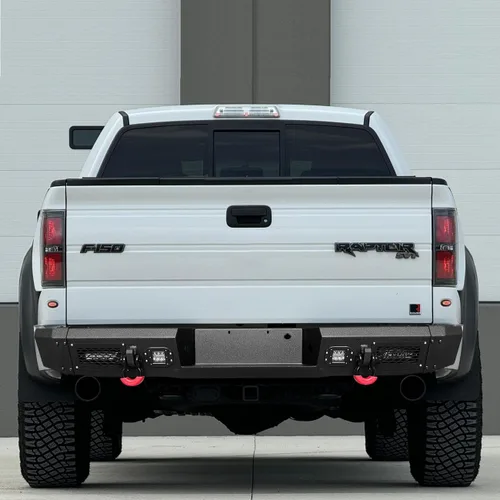 Vista 5 de VIJAY Parachoques delantero y trasero para Ford F150 Raptor SVT 2010-2014 con placa de cabrestante y luces