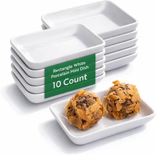 Vista 12 de Restaurantware -Cuencos para salsa de inmersión de 2 onzas, 10 platos de salsa en forma de canoa - aptos para microondas, aptos para horno, platos