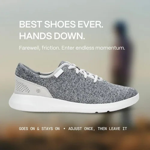 Vista 2 de Kizik Madrid - Zapatos deportivos cómodos y transpirables de punto ecológico, fáciles de poner, zapatos para caminar para hombres, mujeres