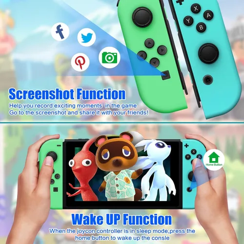 Vista 5 de NINIFEI Controller for Nintendo Switch, Compatible with Nintendo Switch Wireless LR Controller Support Double VibrationWake-upScreenshot