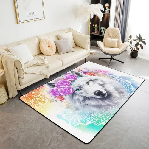 Vista 11 de Erosebridal Alfombra geométrica negra y blanca de 3 x 5 pies, patrón geométrico cuadrado a cuadros, alfombra decorativa para niños, niñas
