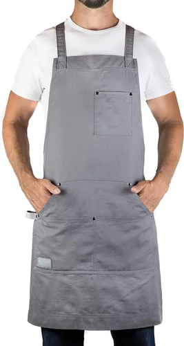 Vista 2 de Hudson Durable Goods - Delantal de chef de grado profesional para cocina, barbacoa y parrilla