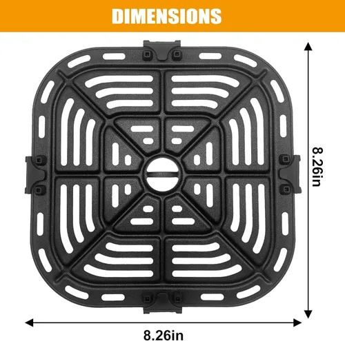 Vista 2 de GCQ Sartén para freidora de aire COSORI Pro LE de 5 cuartos de galón, antiadherente de 8.26 x 8.26 pulgadas, piezas de repuesto para estante