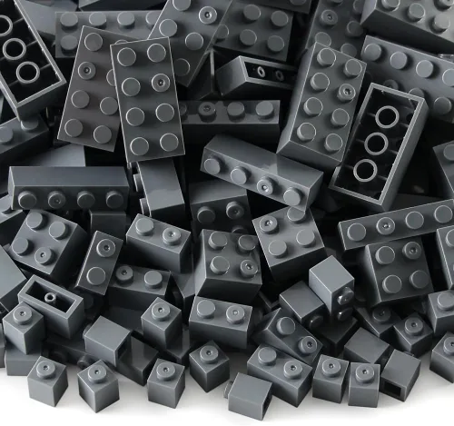 Vista 4 de Juego de 260 piezas de ladrillos a granel de ladrillos de construcción creativos básicos, piezas de accesorios de juguete, compatibles
