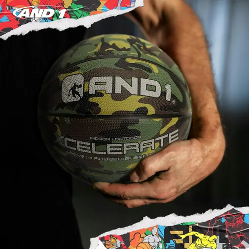 Vista 3 de AND1 Xcelerate - Balón de baloncesto de goma, tamaño reglamentario oficial Verde