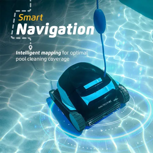 Vista 2 de Dolphin E10 - Aspiradora robótica automática para piscina, cepillo de limpieza activo, acceso a filtros de carga superior, ideal para piscinas sobre