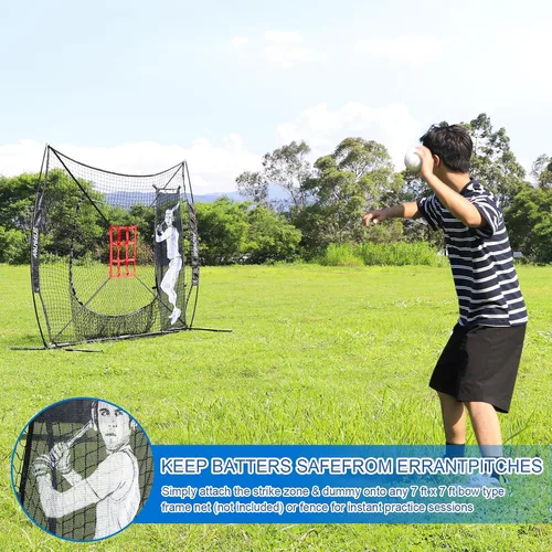 Vista 6 de Baseball Softball Batter Dummy with Adjustable Strike Zone