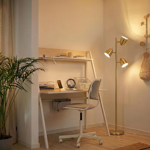 Vista 5 de Brightech Jacob - Lámpara de pie LED moderna, lámparas de pie brillantes para salas de estar y dormitorios, lámpara de iluminación LED alta